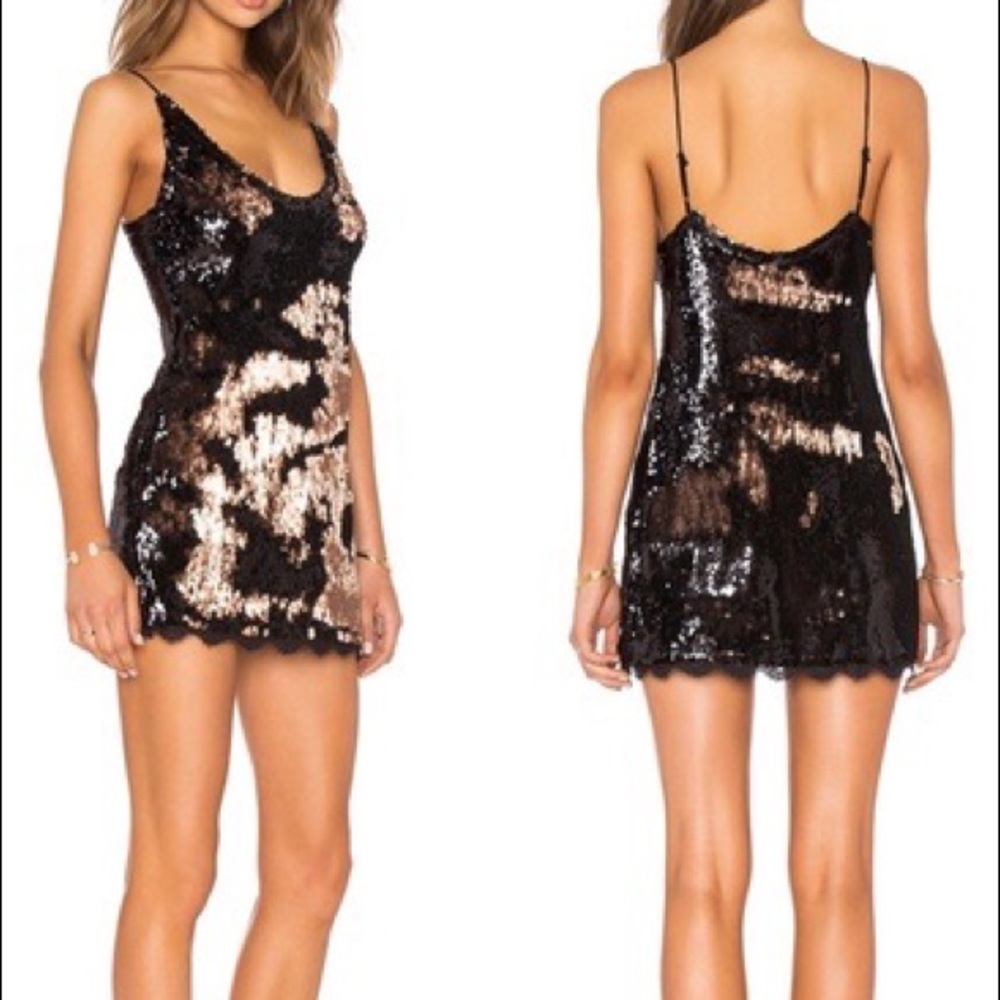 NWT Free People Seeing Double Sequin Slip